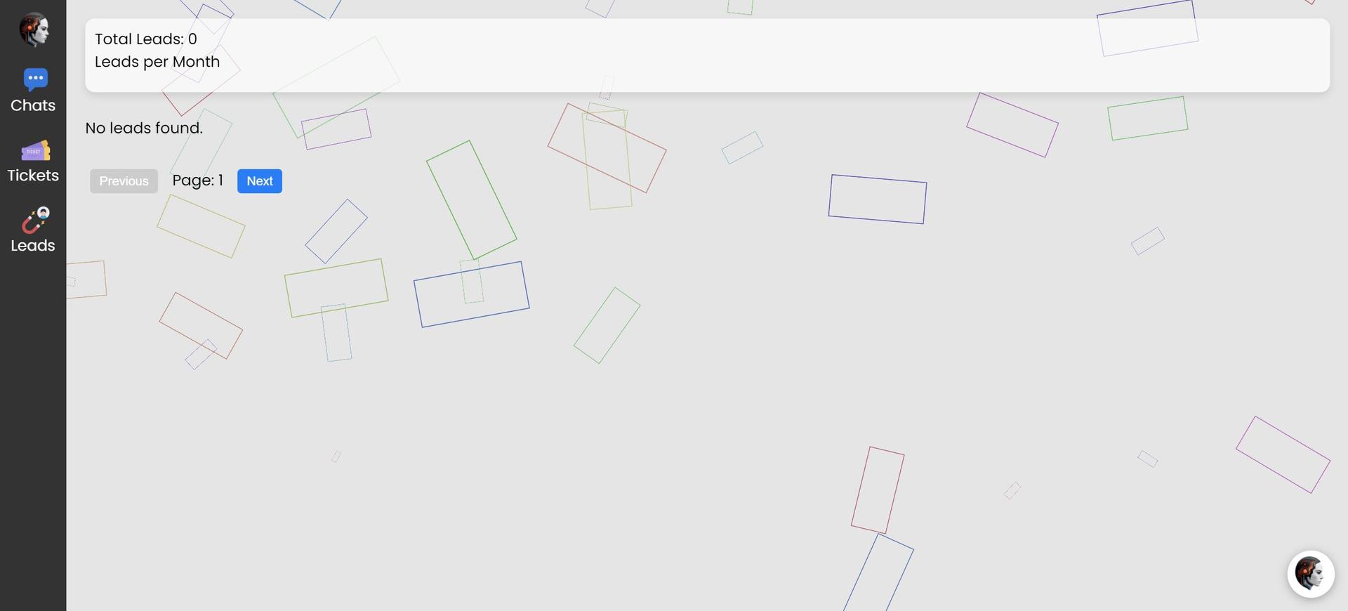 Leads Management Screenshot