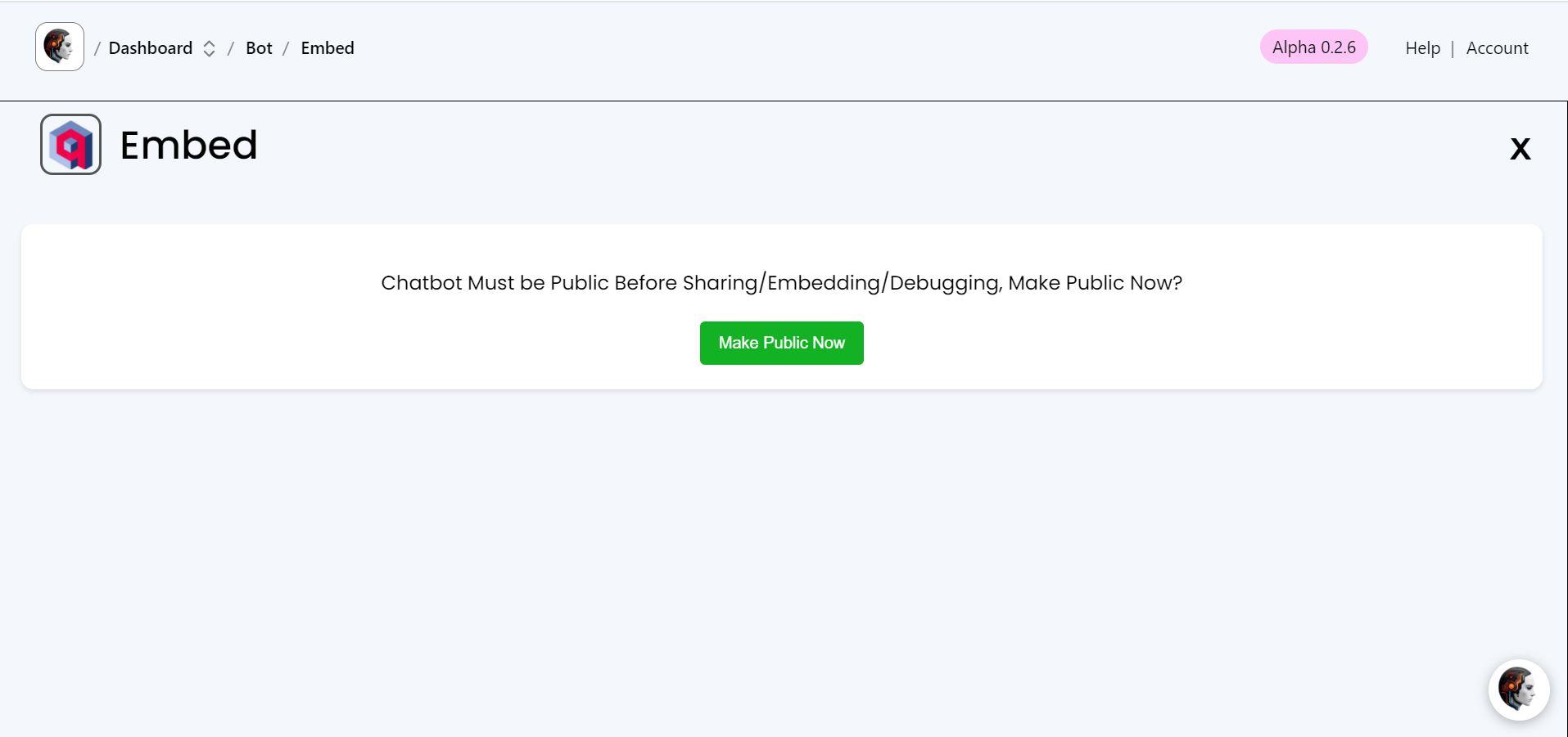 Make AI Chatbot Public
